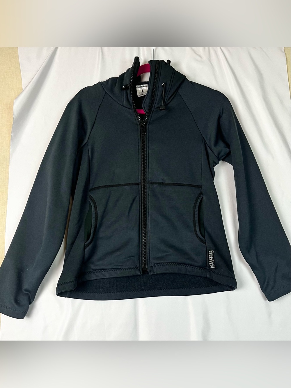 Melanzana Women’s S Hooded Zip Up Black Fleece READ DESCRIPTION